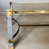 Hollywood Regency Style Chrome Coffee Table