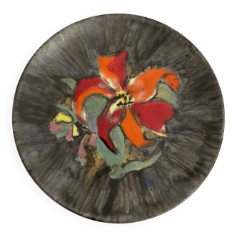 Rare plate bel delecourt quimper antique