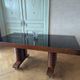 Art Deco table in walnut burl