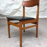 Vintage set of 4 mid century teak dining chairs scandinavian 60s 70s retro danish