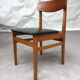 Vintage set of 4 mid century teak dining chairs scandinavian 60s 70s retro danish
