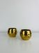 Pair of vintage openwork brass candle holders/votive candlesticks, gilded