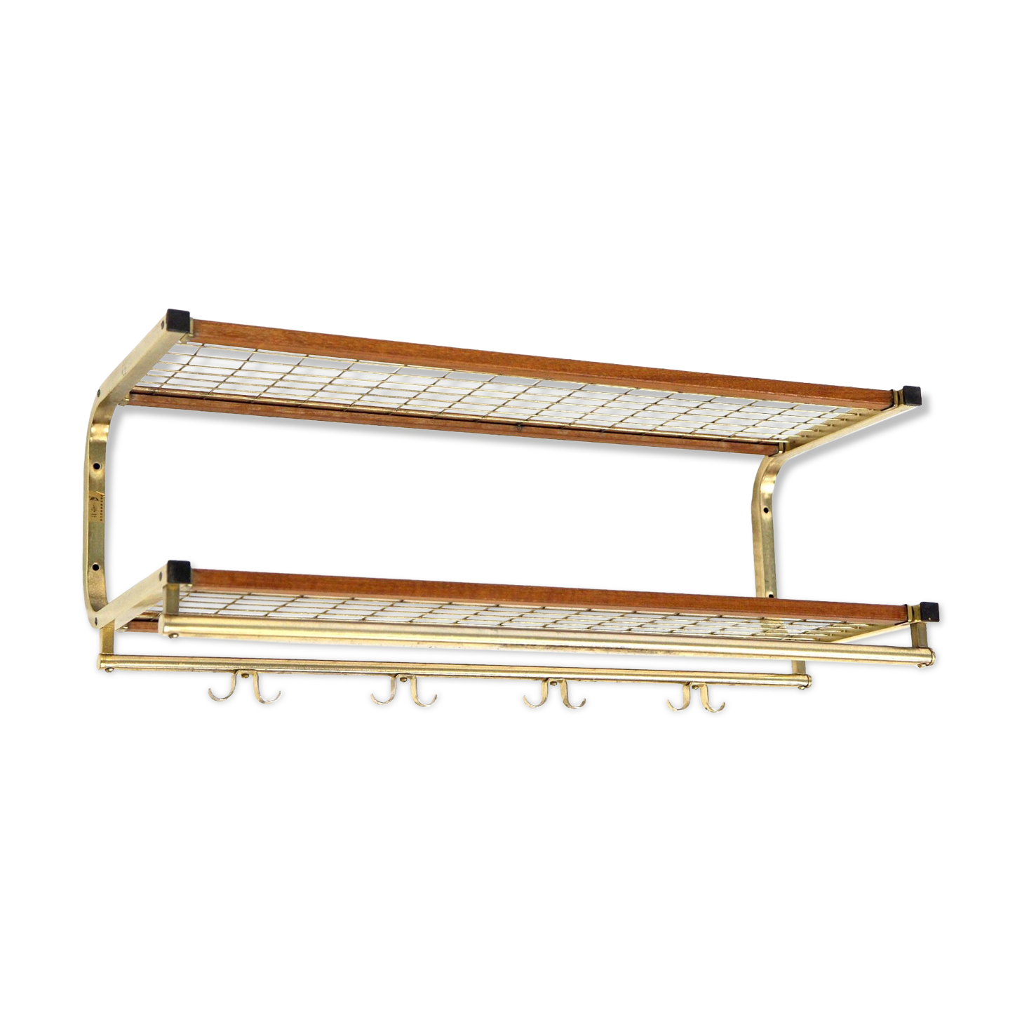 Teak and metal hook, Isakssons, Habo, 1960