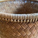 Braided wicker basket