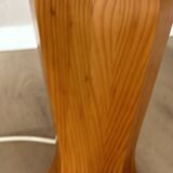 Mid Century Scandinavian pine table lamp 70's design minimalist