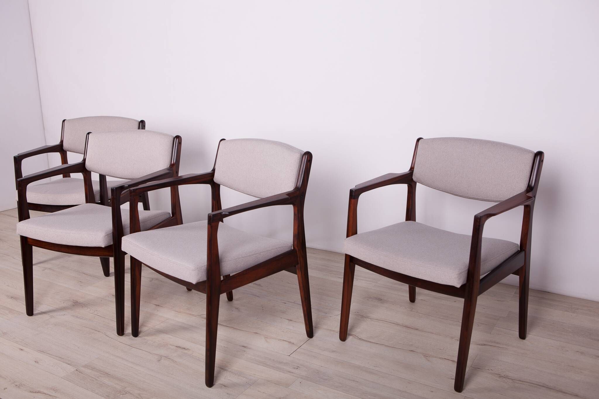 Rosewood Armchairs by Erik Buch for Ørum Møbelfabrik, 1960s, Set of 4