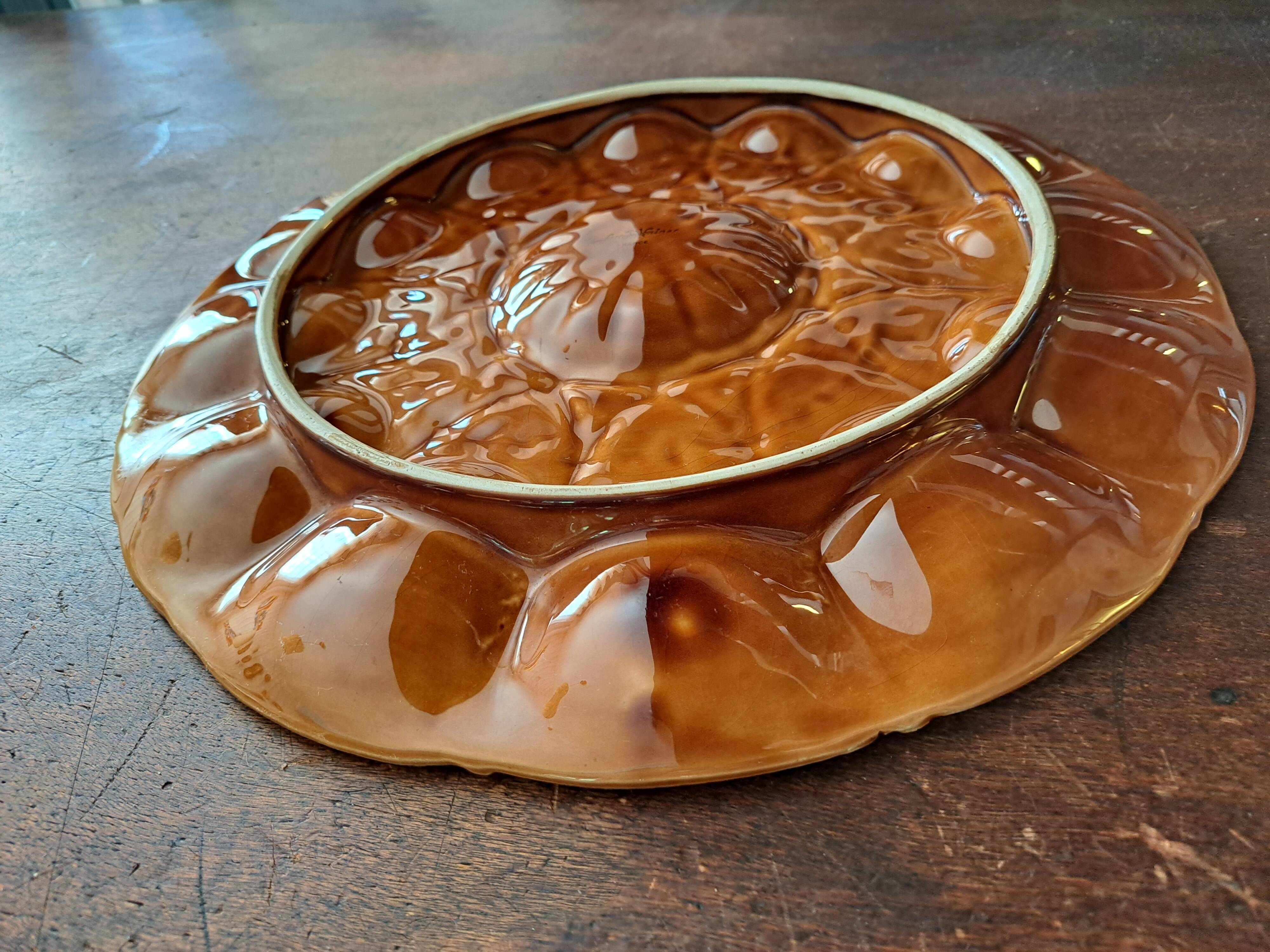 Oyster dish Sarreguemines