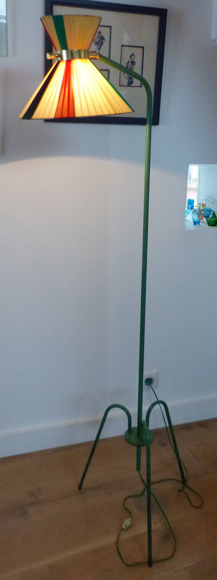 Diabolo floor lamp by maison lunel, 1950s