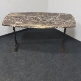 Vintage cast iron and stone garden table