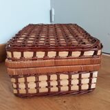 Wicker rattan suitcase