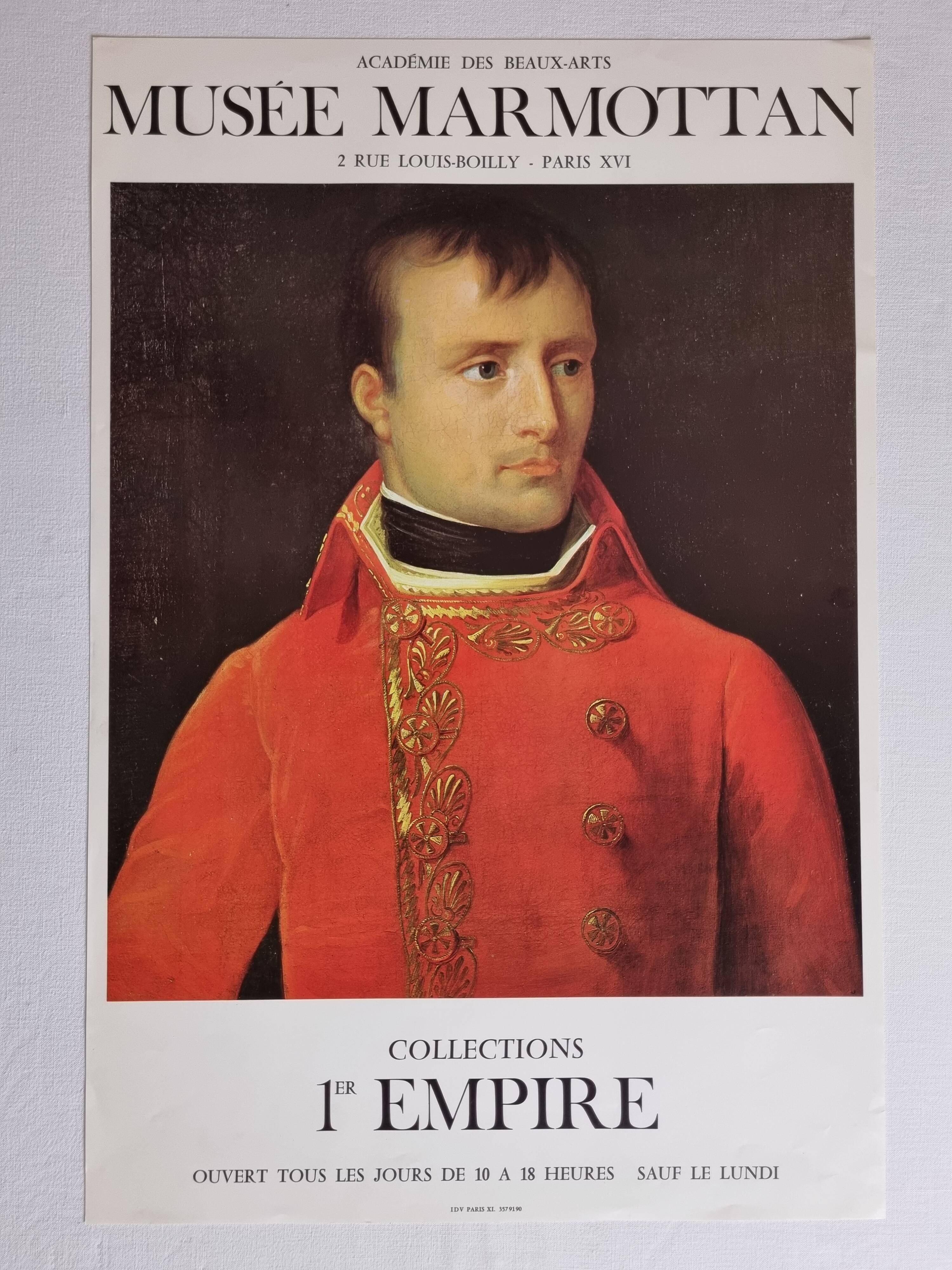 Affiche originale vintage "Collections 1er Empire" au musée Marmottan, d'après Jean Pierre Franque