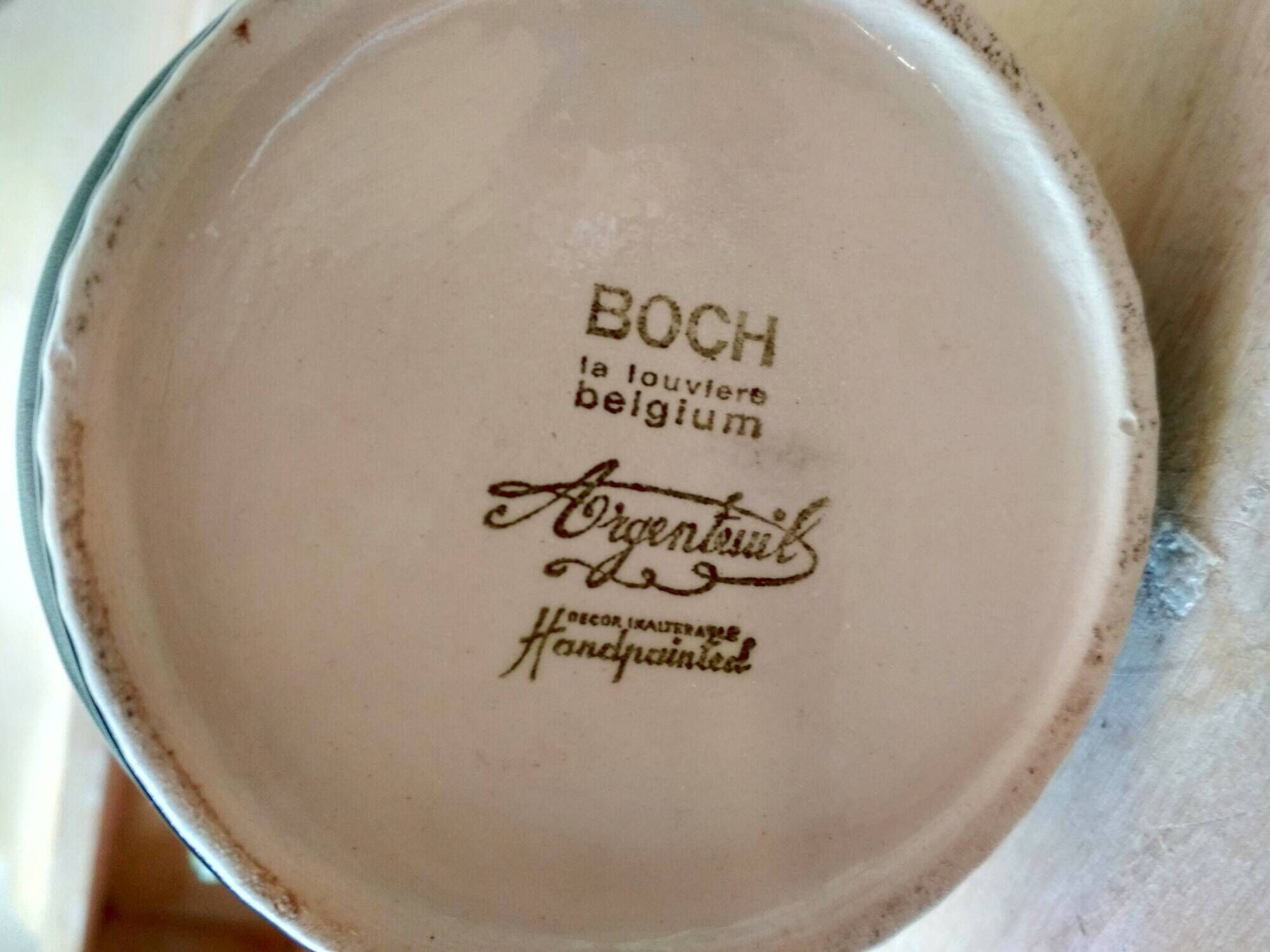 Teapot porcelain Boch La Louvière, Belgium "Argenteuil" year 1960