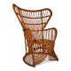 Peacock chair rattan armchair by Rohé Noordwolde, 1970