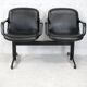 Bench imitation leather and steel, Italy, circa 1970