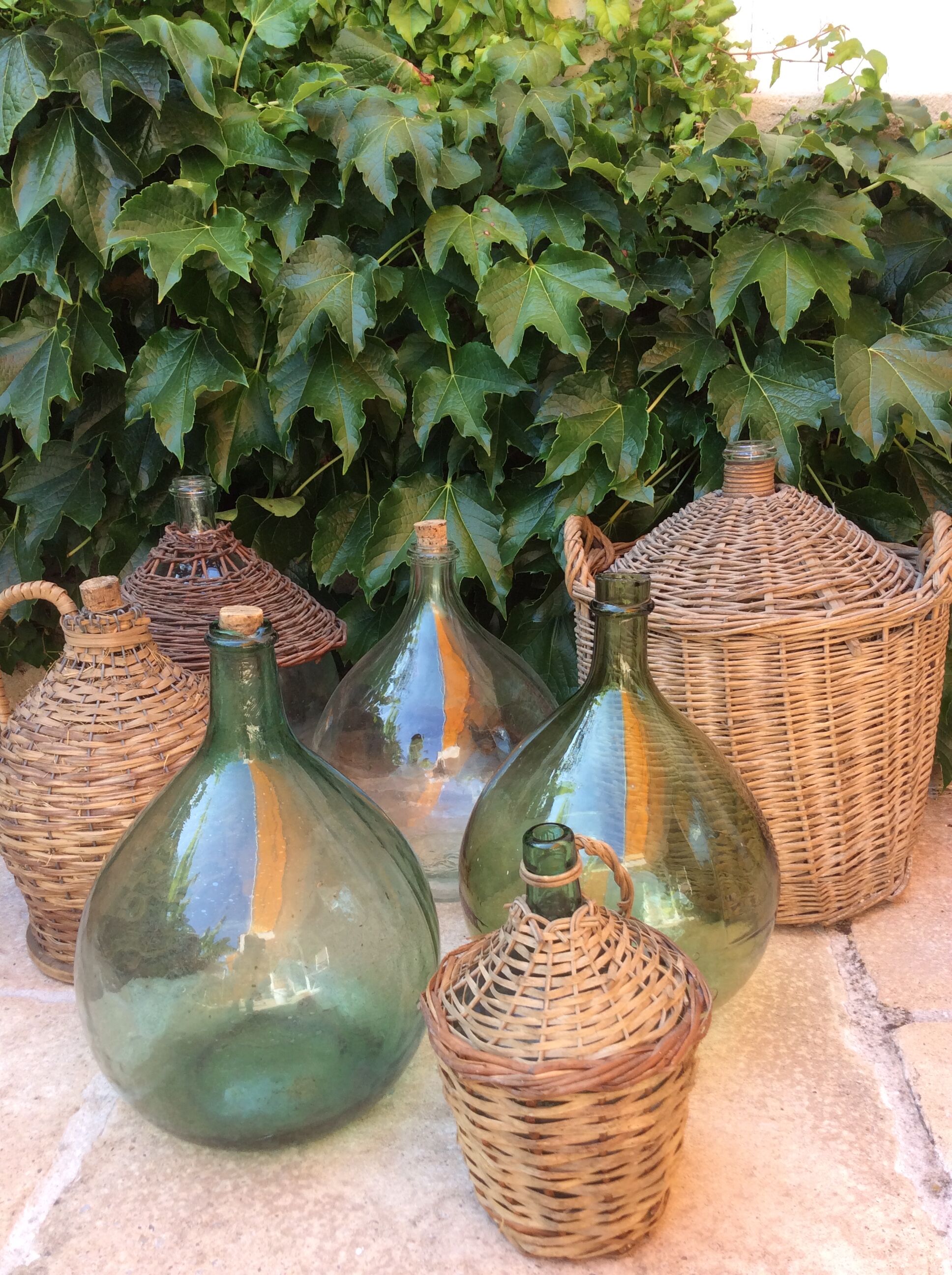 Demijohn decorative green pale 10 litres