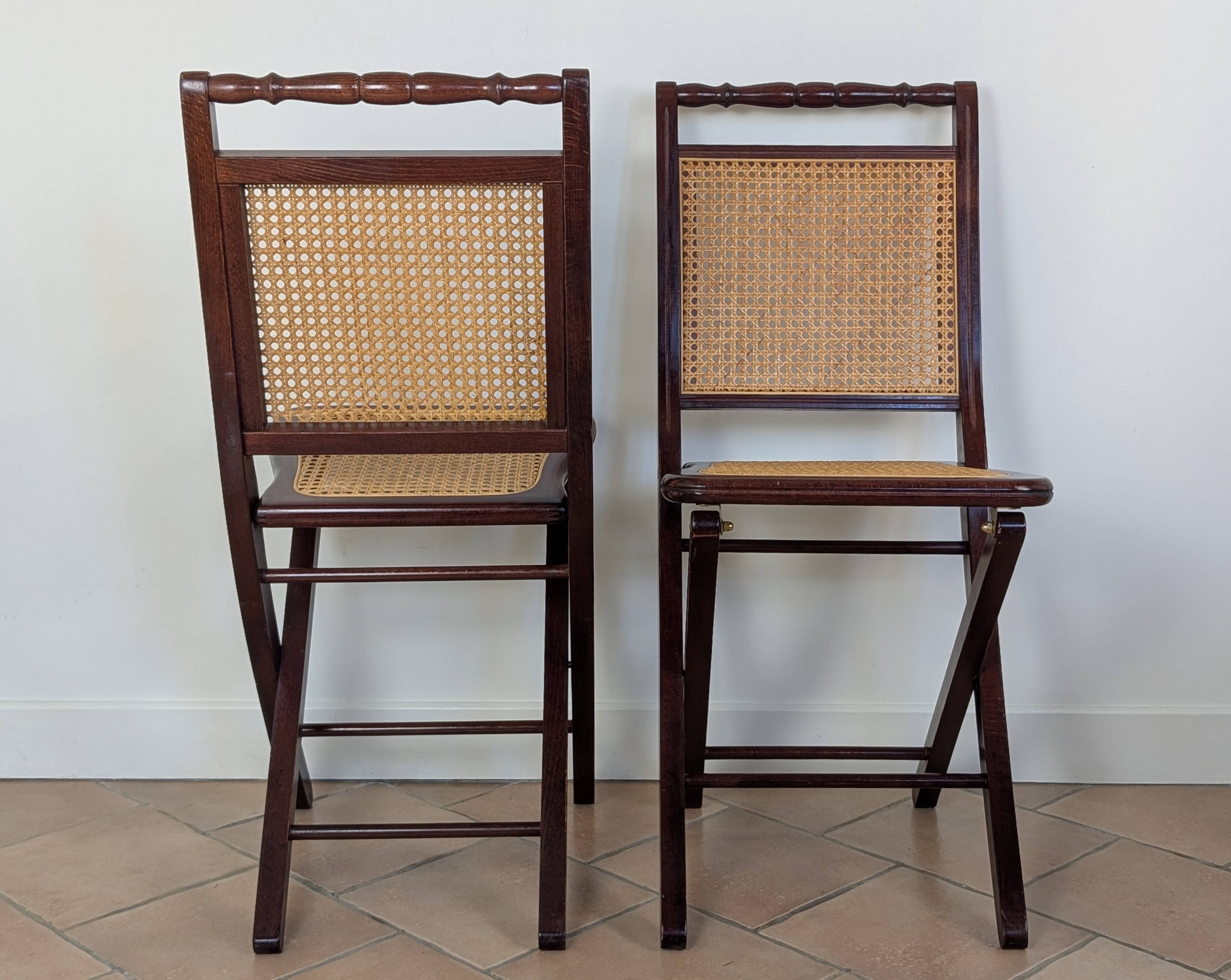 Set of 5 caned chairs