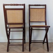 Set of 5 caned chairs