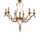 Brass chandelier, France, mid-20th century.