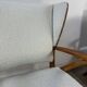 Armchairs (the pair) wood and boucle fabric 1950s
