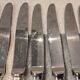 12 silver-plated dessert knives by Christofle Cluny with stripes