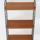 Original String shelf / Kajsa & Nisse Strinning / teak / modern mid-century design / black / 75x40x20cm