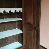 Small wardrobe in solid walnut period Consulate around 1830