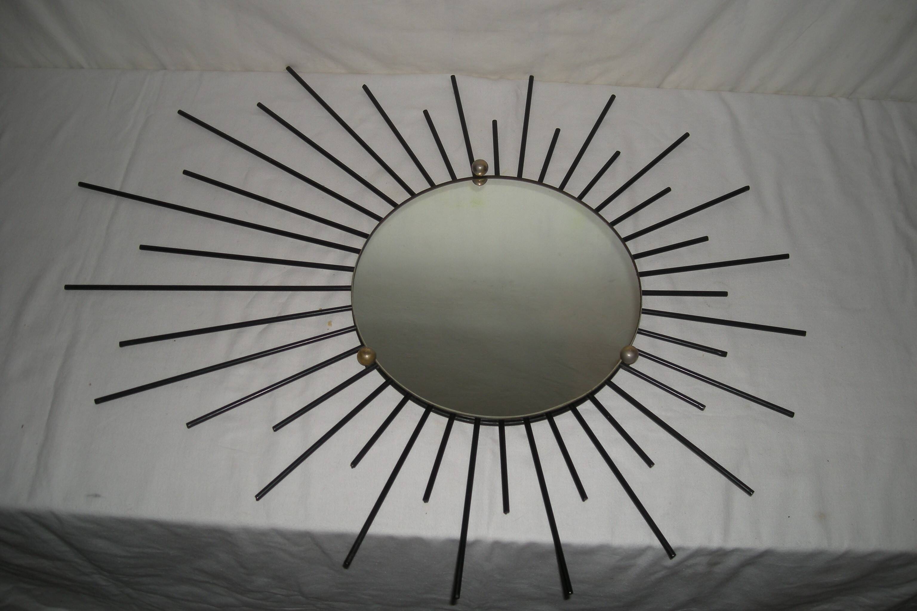 Off-centre sun mirror from the 1950s