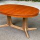 Scandinavian oval extendable table Baumann teak 240cm 1980