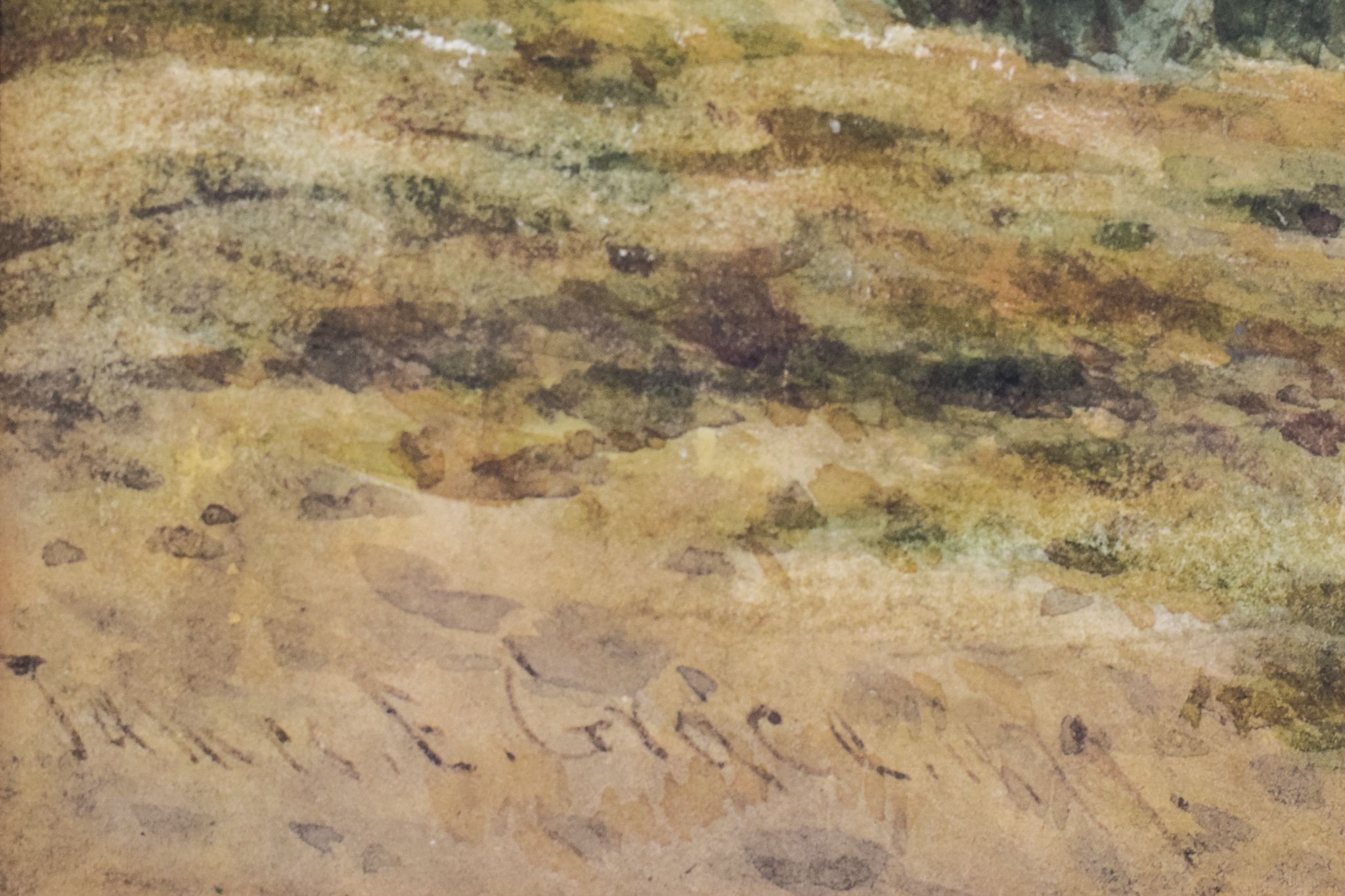 Aquarelle 'Paysage rural' par James Edward Grace