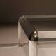 Rectangular Lucite & Brass Coffee Table | Europe 1970s