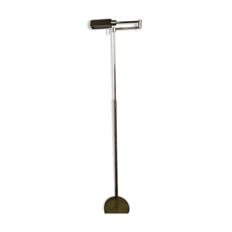 Vintage brass reading floor lamp - 1980s