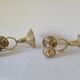 Duo of brass balance wall candle holders