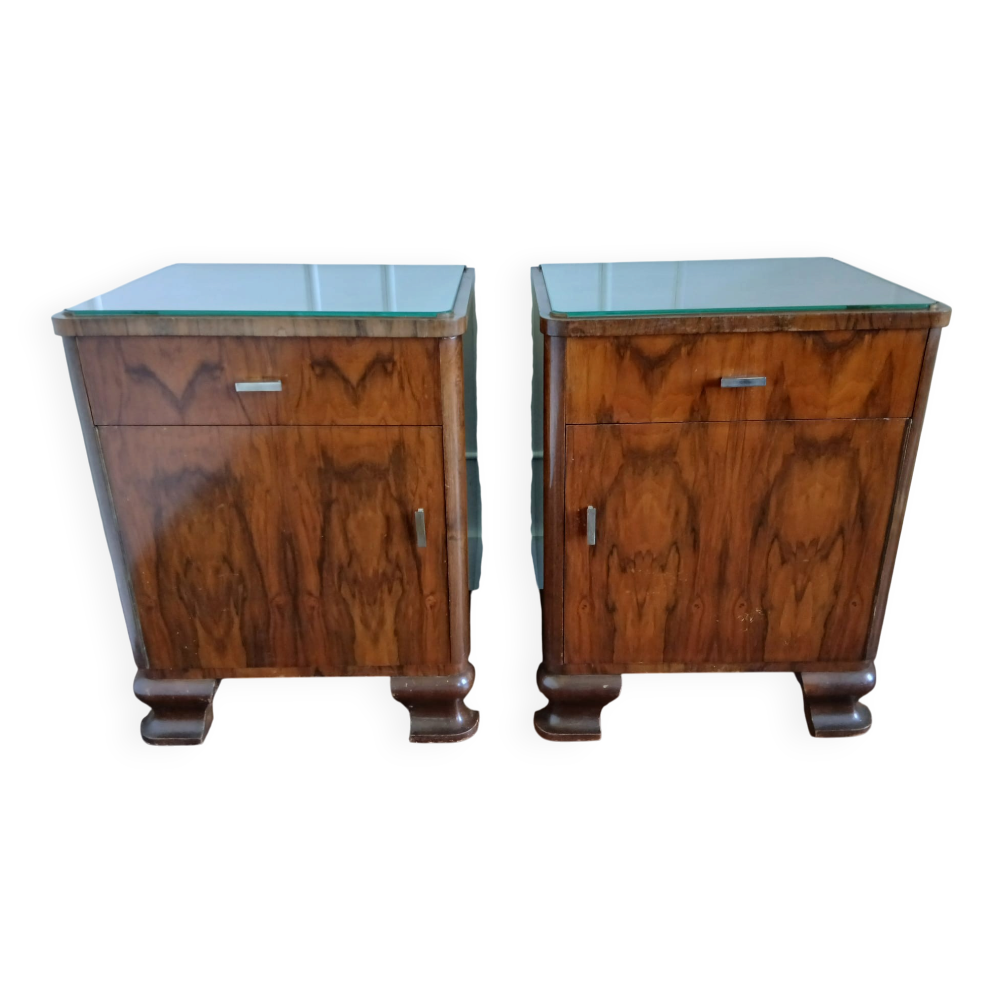 Art Deco bedside table pair
