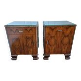 Art Deco bedside table pair