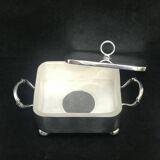 Victorian silver metal butter dish