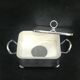 Victorian silver metal butter dish