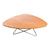 Table basse T.L.1 – Airborne – F. Lasbleitz – Chêne, métal laqué, laiton –