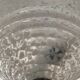 Suspension Art Deco globe en verre de Clichy