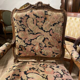 Louis XV style walnut armchair