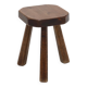 Artisan Stained Pine Stool France 1950s