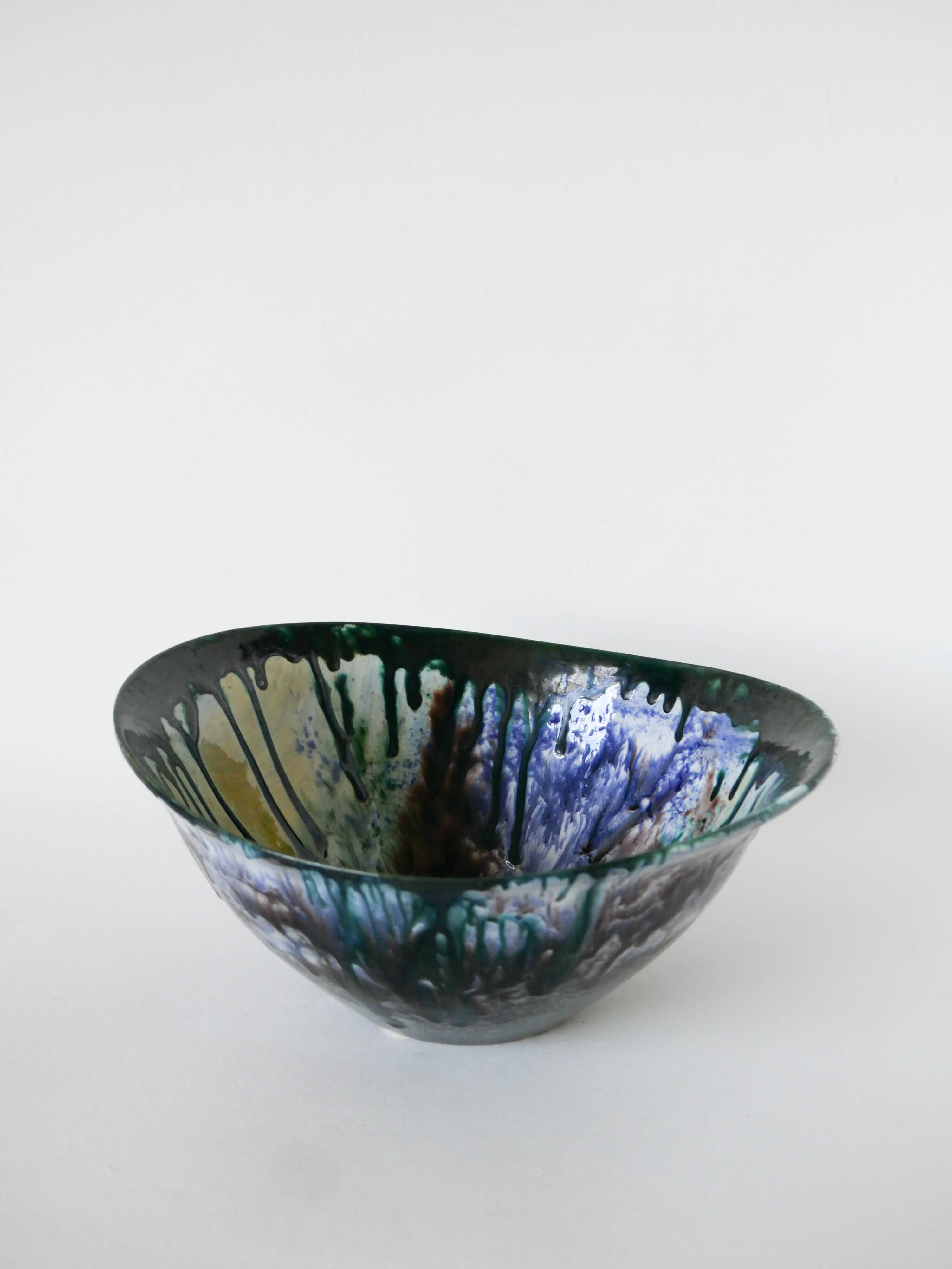 Ceramic salad bowl from Morvan, 1970