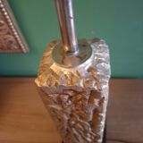 Vintage 80's lamp in gold metal