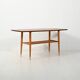 Coffee table in teak with boat shape