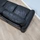 Busnelli Piumotto 1970s Black Leather 3-Seater Sofa