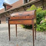 Vassou Jean Baptiste Cylinder Desk In Marquetry Louis XVI Period XVIII Eme Century