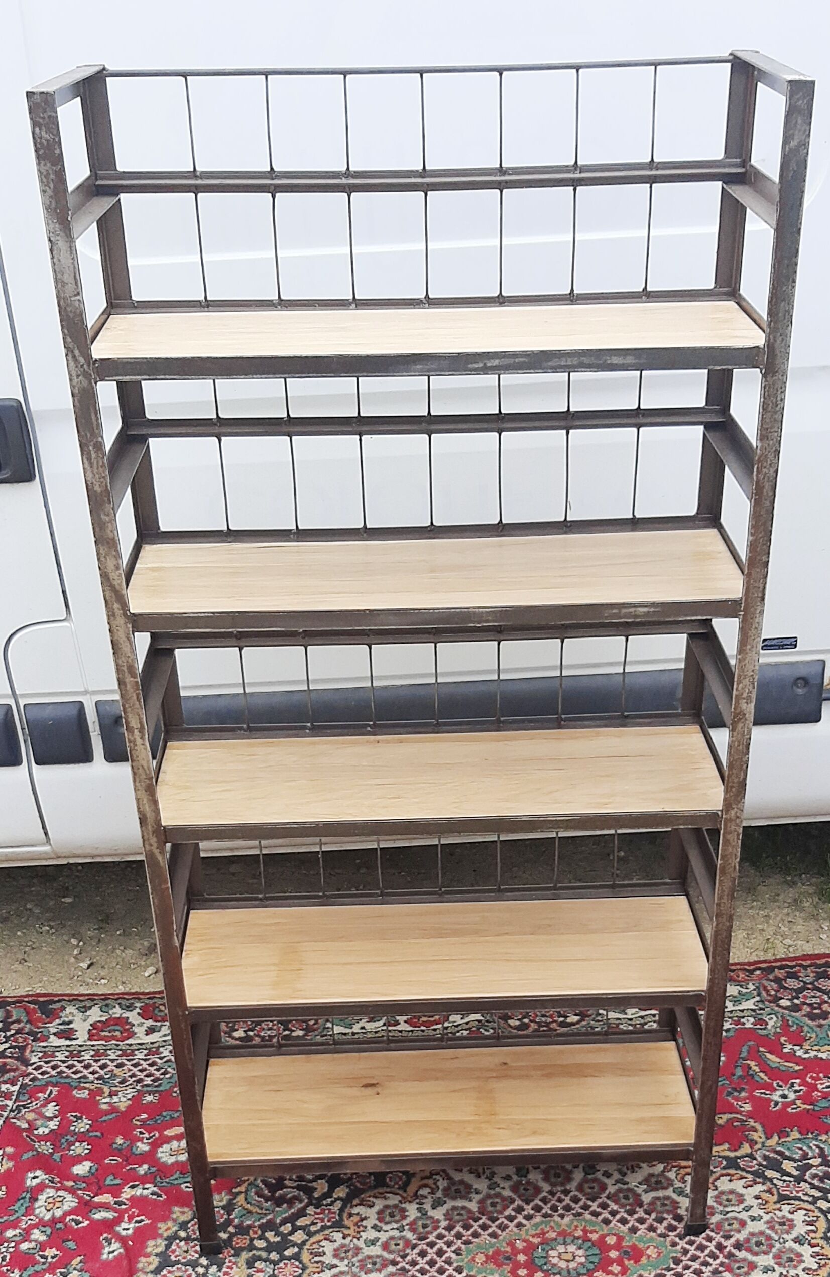 Etagère industriel acier et bois