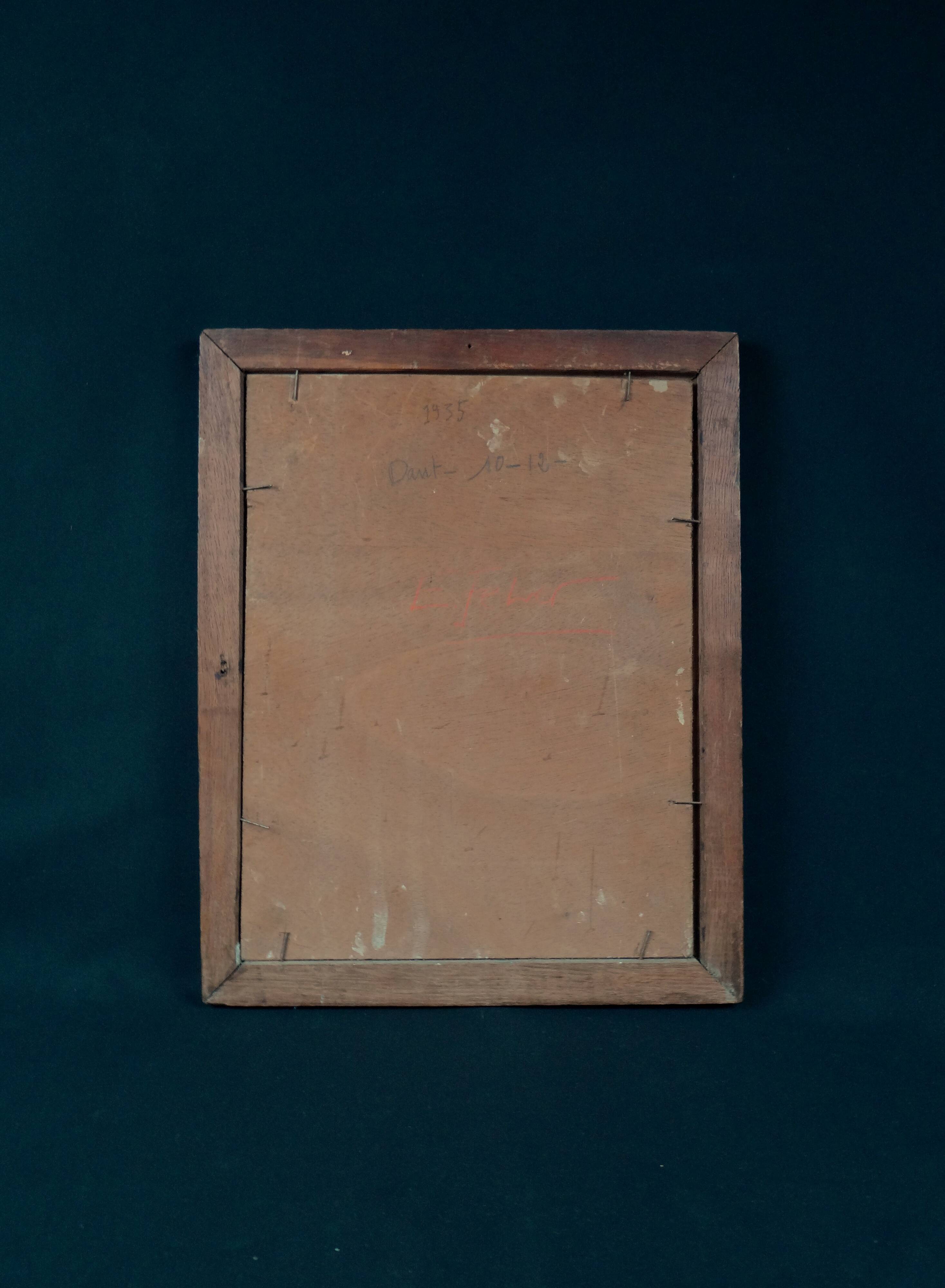 "The Souk," an Orientalist oil painting on panel, signed Émile Feher and dated 1935.