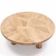 Round coffee table CUT-P3, solid oak