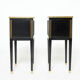 Pair of bedside tables brass brass marble House Jansen 1950