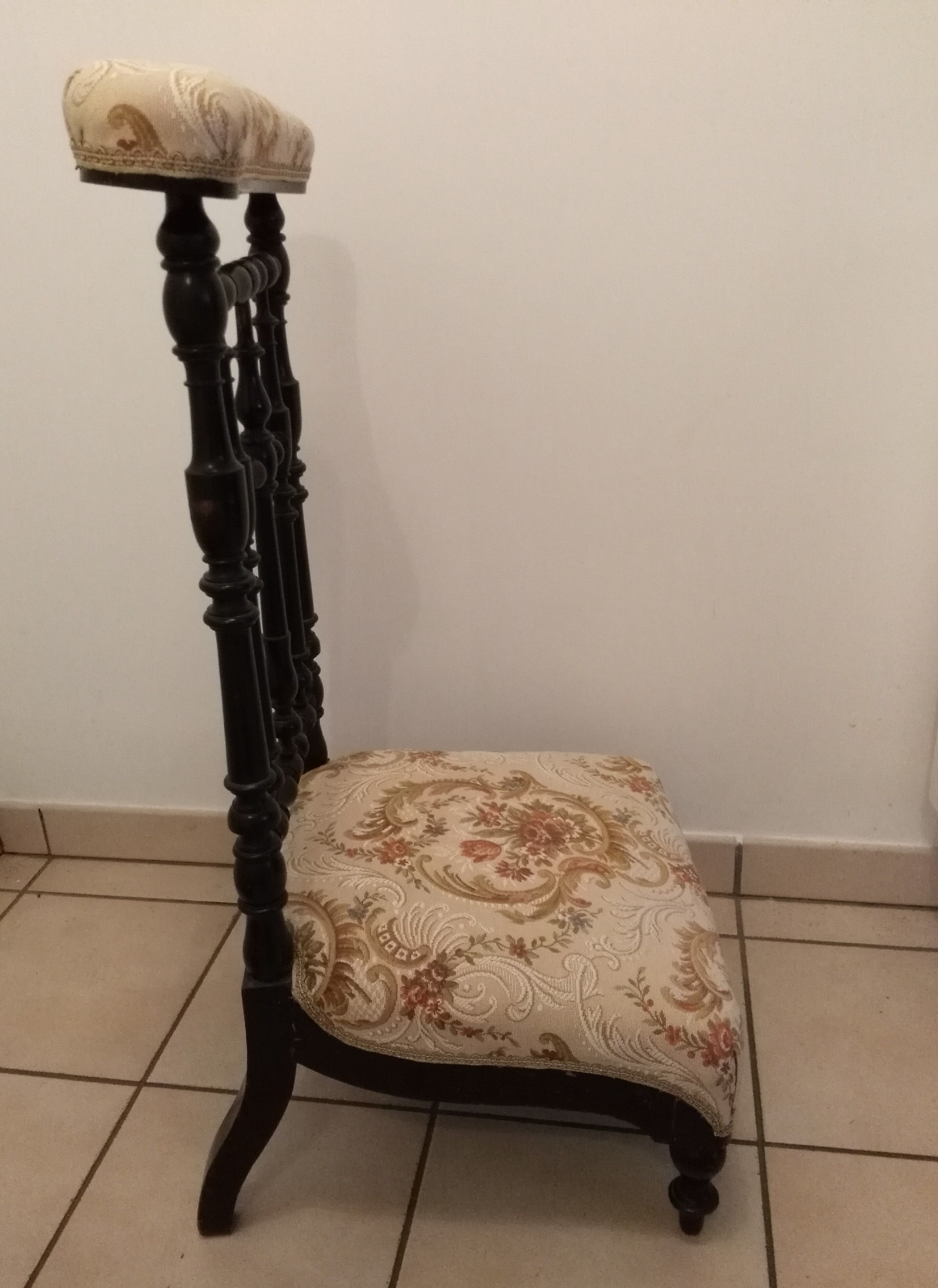 Prie-Dieu Napoleon III in blackened pear tree